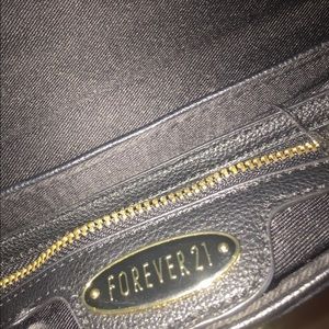 Purse, dressy black and gold shoulder strap.